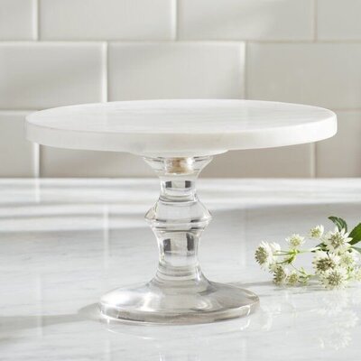 Marble and glass cake pedestal
