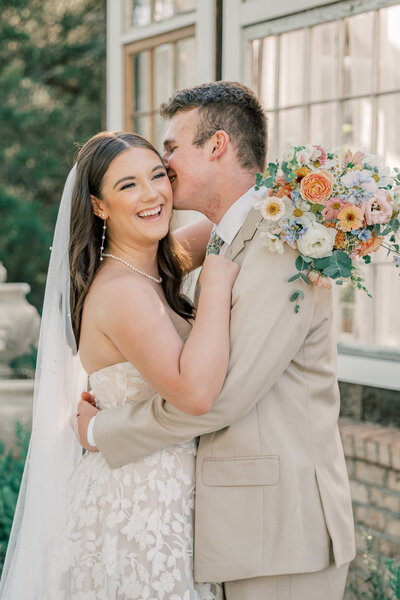 Three Oaks Manor Wedding | bride and groom