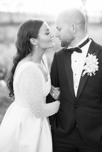 close up romantic portrait wedding photography