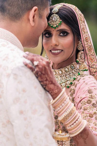 luxury bride and groom portrait session