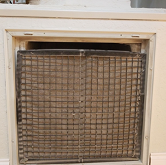 a dirty air filter that can cause air quality issues found during an air quality test