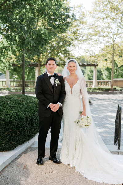newlyweds pose