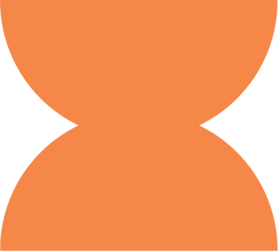 Orange Half Circle Shapes