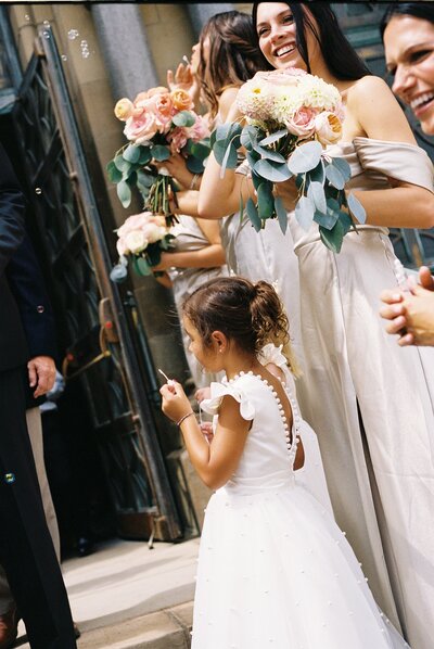 close up of wedding flower bouquet