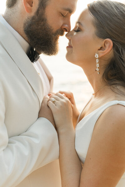 Fairhope Wedding Couple at Little Point Clear