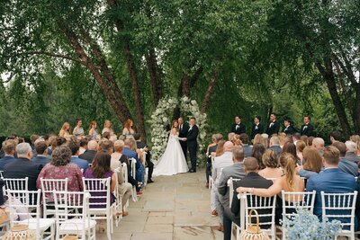 A spring wedding ceremony at Black Horse Manor in Warrenton, Virginia. 