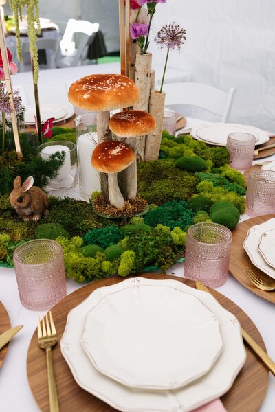 Whimsical party tablescape