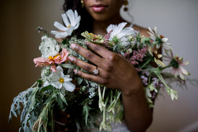 Locally grown flowers bridal bouquet in Chicago
