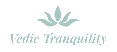 vedic tranquility logo in blue