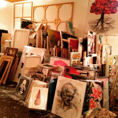 Brent Ray Fraser Art Collection in Shack Studio - 2015-06-17_02