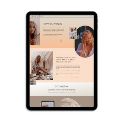 ipad mockup of the Venus template for Sale