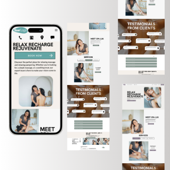 Massage Therapist Showit Template