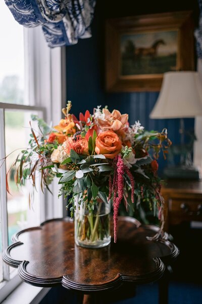 Bride's bouquet in vase