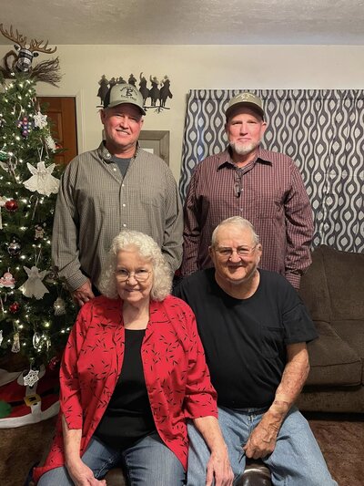 Ray and Ann Hodge with their sons, Bryan and Ryan.