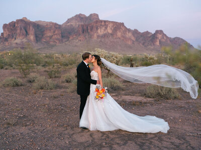 The Paseo wedding gallery image with Superstition range