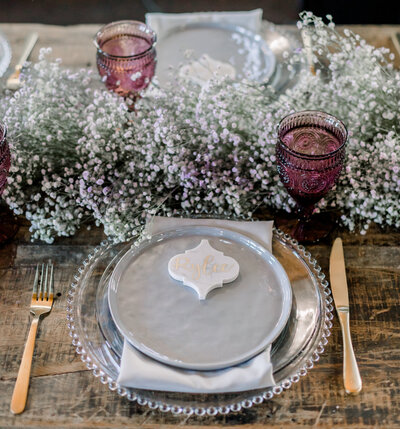 Bohemian picnic with pinks and lavender