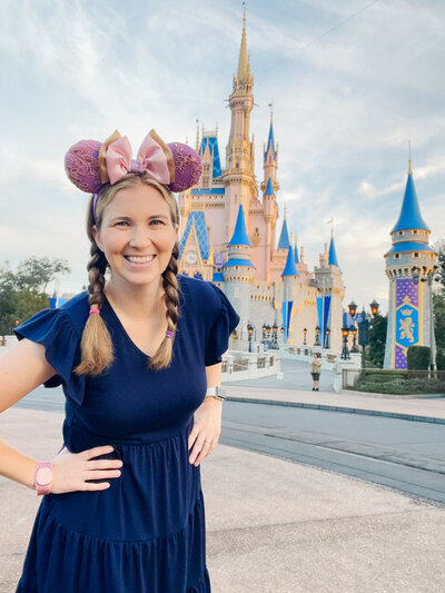 Mother with three daughters at Walt Disney World on Vacation