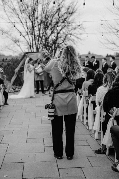 Wedding Photographer Photographing Ceremony