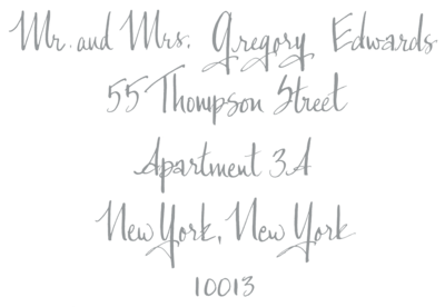Abigail Calligraphy Style- Light Gray