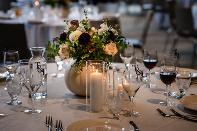 wedding decor in the fall at Alpine Ski Club