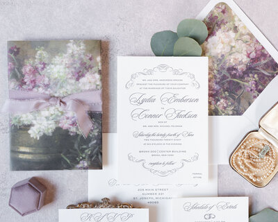 vintage floral envelope liner