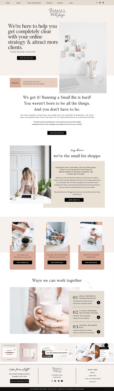 Juniper Showit Website Template Showcase