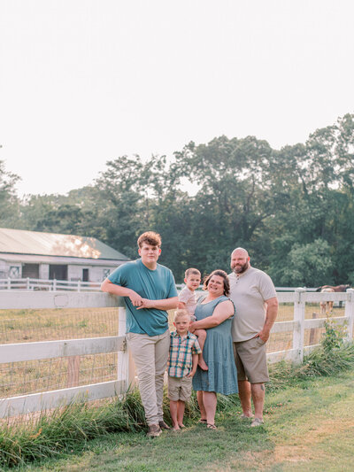 Young growing family at Maryland farm.