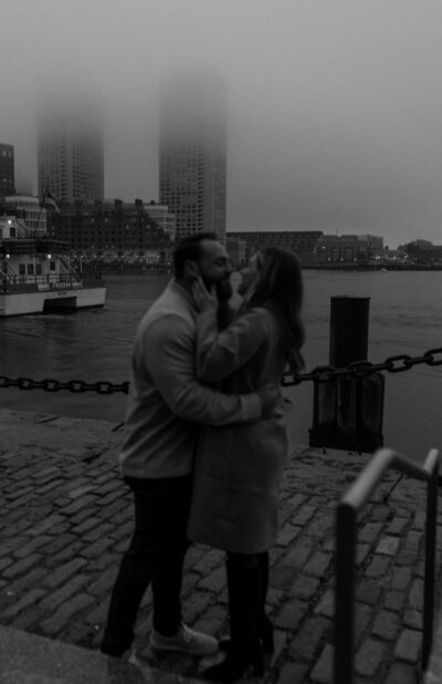 moody engagement photos