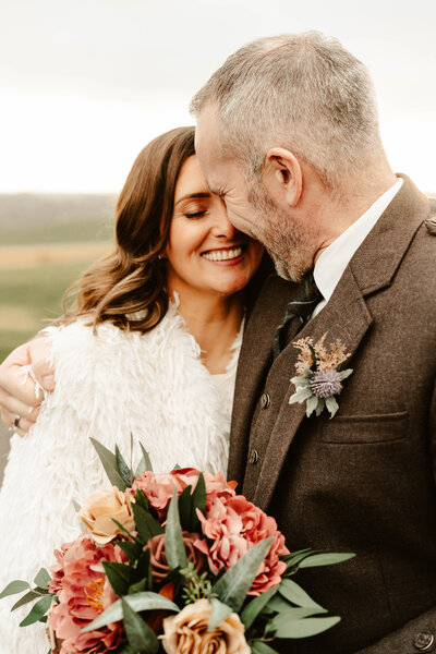 just married bride super happy aberdeen alternative wedding photographer scotland