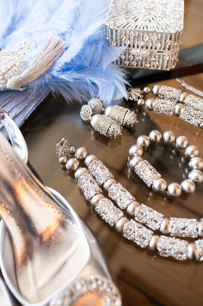 Nigerian jewelry and details on a table at Terminus 330 in Atlanta, GA