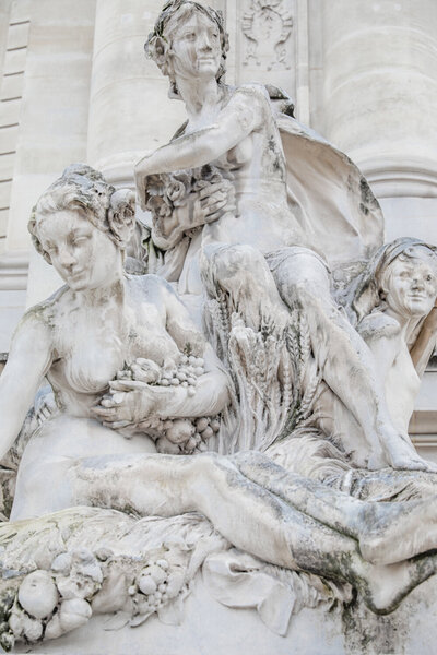 Close-up travel photo of a sculpture in Paris, France