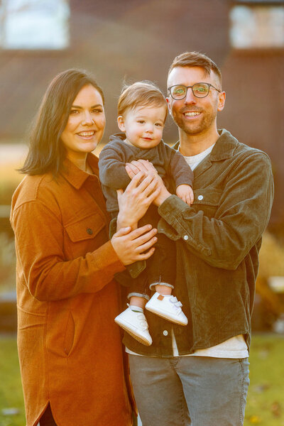 a traditional family portrait during a family mini shoot