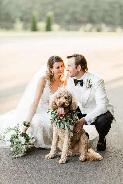 Golden Hour Photos in Raleigh NC with their Pup!