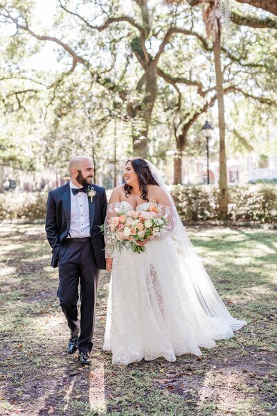Victoria + Josh's elopement at Whitefield Square, Savannah