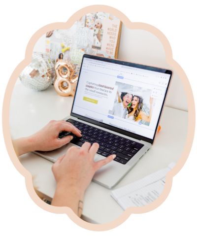 feminine, soft, and warm brand and website designer for photographers