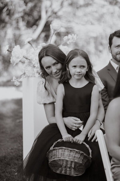 bride hugging dad at ceremony - toronto wedding photographer