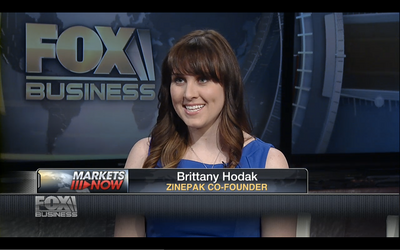Brittany Hodak, Zinepak Co-Founder, interviewed on FOX Business.