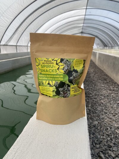 Spirulina Viva Spiru Snacks with Chocolate are healthy, seed-based granola bars made with live spirulina—dehydrated to preserve nutrients, and perfect as a portable, energizing snack for school, work, or on the go.