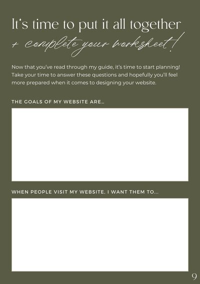Planning Your Website Free Guide+ Workbook