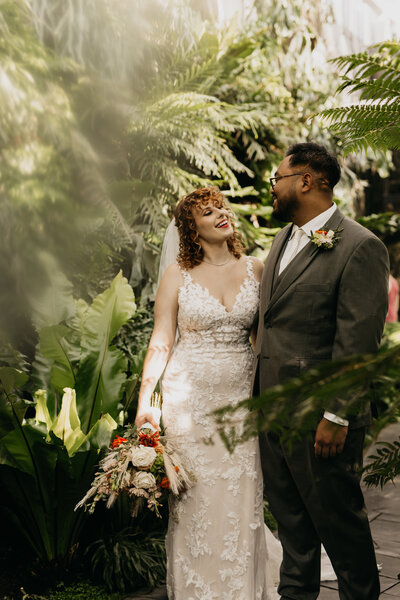 A lovely photo a wedding couple