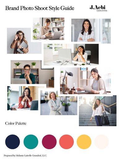 Page 1 of photography style guide for career coach