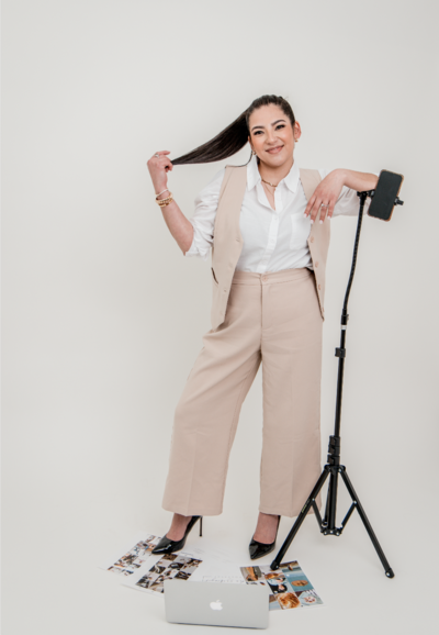 model sitting on chair at her fairfield connecticut branding session