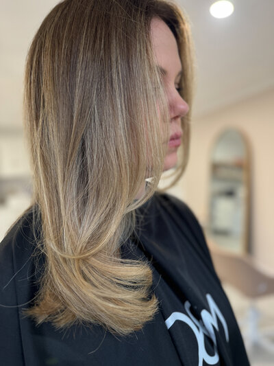 Woman with full head of foilsls