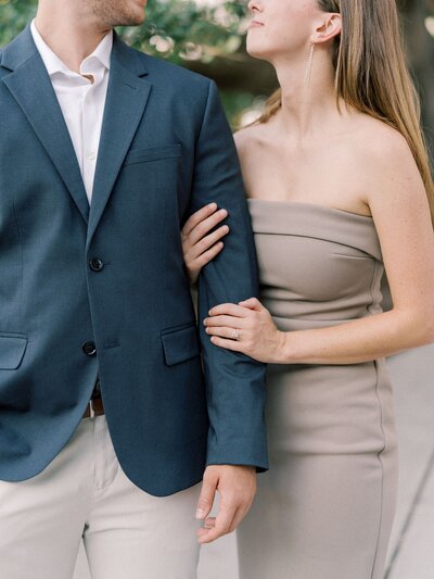 Emily and Nate walking arm in arm