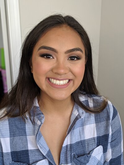 Soft smokey eye and nude lips for formal occasion