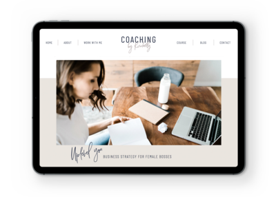kimberly showit website template for coaches and course creators