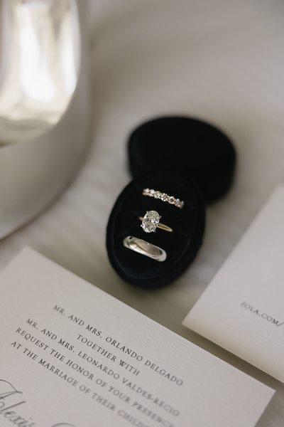 Luxury engagement ring and wedding band for faith-led couple in South Florida | Sush Digital Media