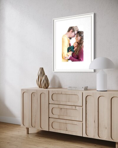 Custom wall art from a full service Provo Utah Photographer, showcasing family portraits designed for display in homes with high-quality prints and timeless photography.