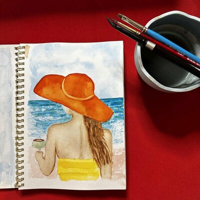 watercolor-winsdays-girl-with-hat-theme