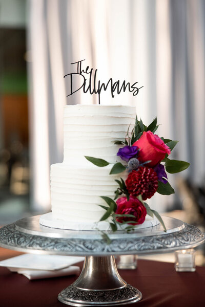 wedding cake with flowers
